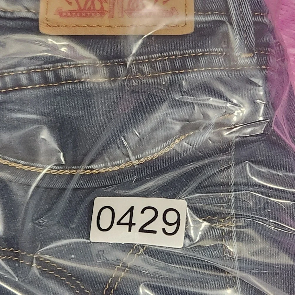Levi's 710 Super Skinny Cutoff Denim Shorts Size 28 Raw Hem Blue Jeans -See Size